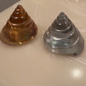 Vintage Silvestri Nautilus Shell Paperweights